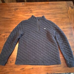 Vineyard Vines Black Quilted Pullover Shep Shirt